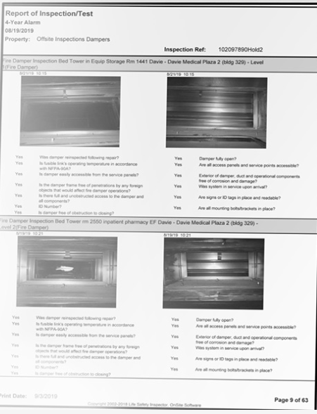 screenshot of Life Safety Inspector